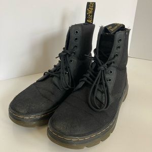 COPY - Dr. Martens Black 8 Eyelet Canvas Lace Up Combat Boots Men’s Size 7 Wome…
